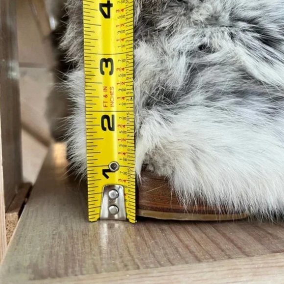 Jimmy Choo Rex Rabbit Fur Leone Moccasin Boots Size 42 EUR - Picture 6 of 9